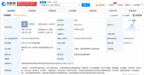 立訊精密在安徽成立新公司，加碼計算機軟硬件及外圍設備制造